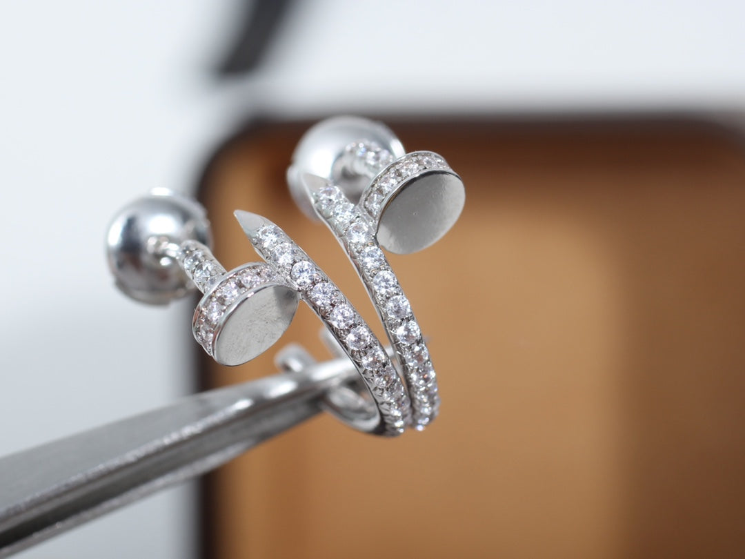 [Clover]JUSTE EARRINGS 12.75MM SILVER DIAMOND