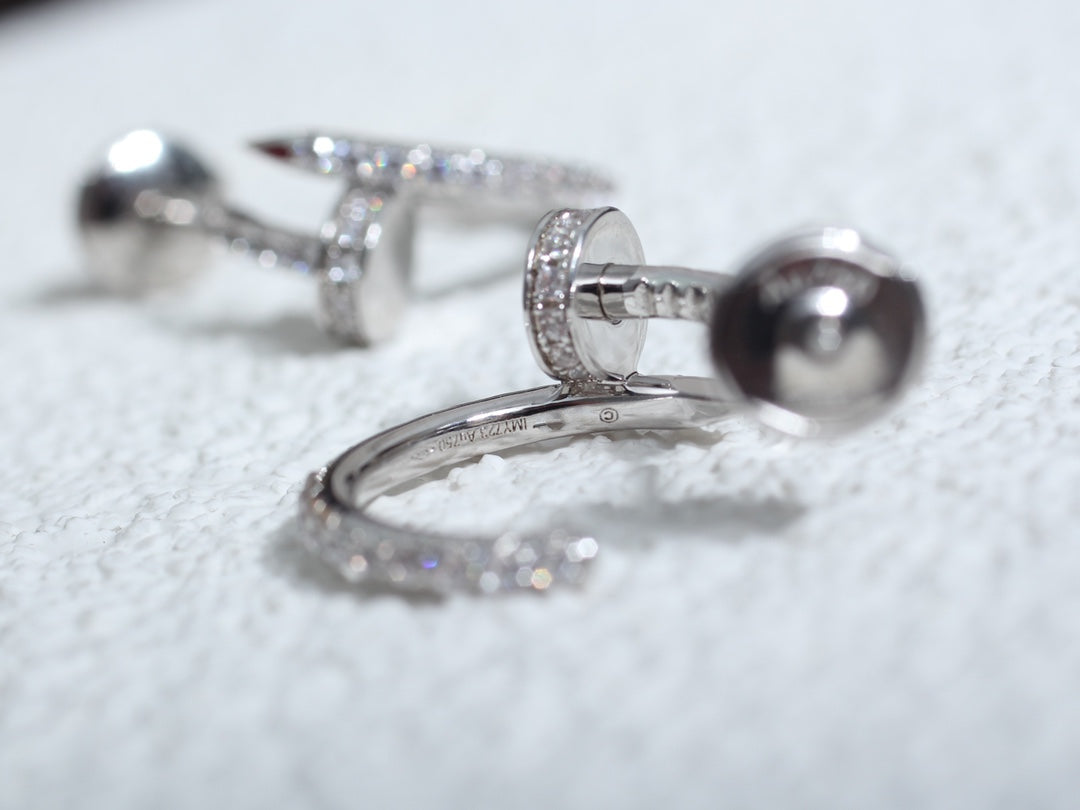 [Clover]JUSTE EARRINGS 12.75MM SILVER DIAMOND