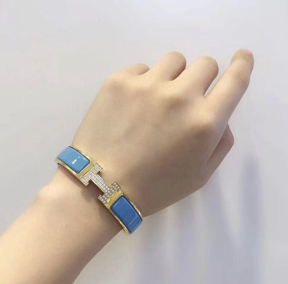 [Clover]H CLOUD BLUE BRACELET GOLD DIAMOND