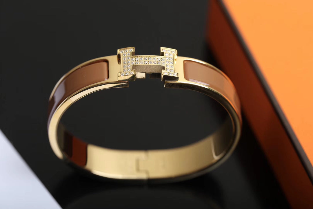 [Clover]H BRACELET GOLD DIAMOND
