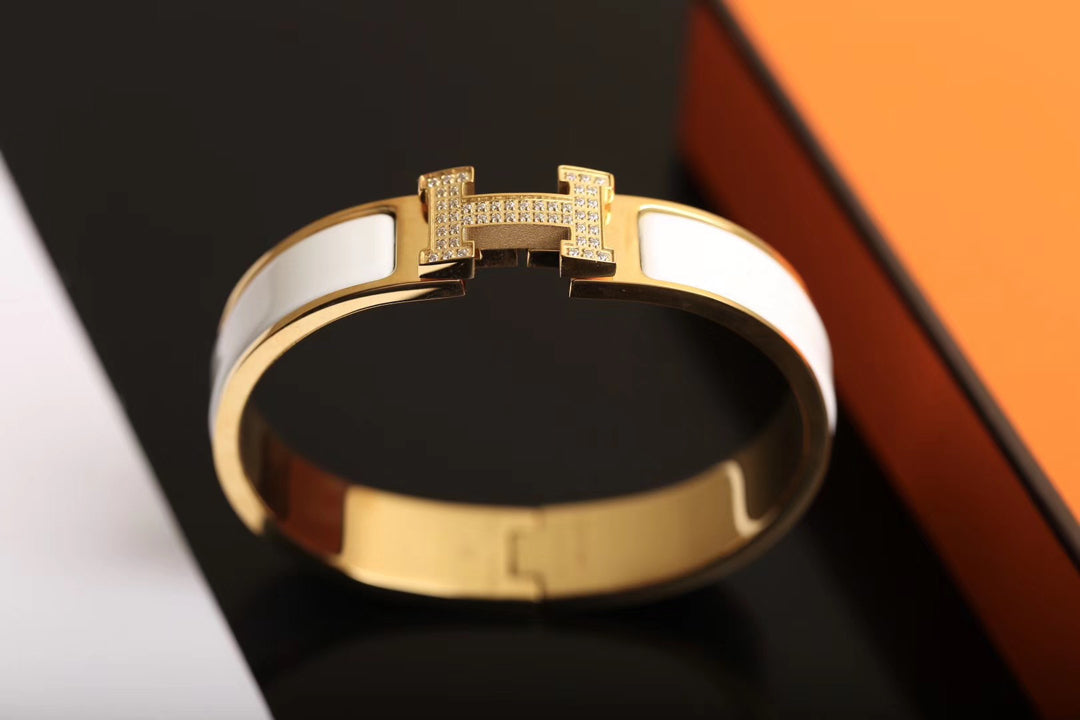 [Clover]H BRACELET GOLD DIAMOND