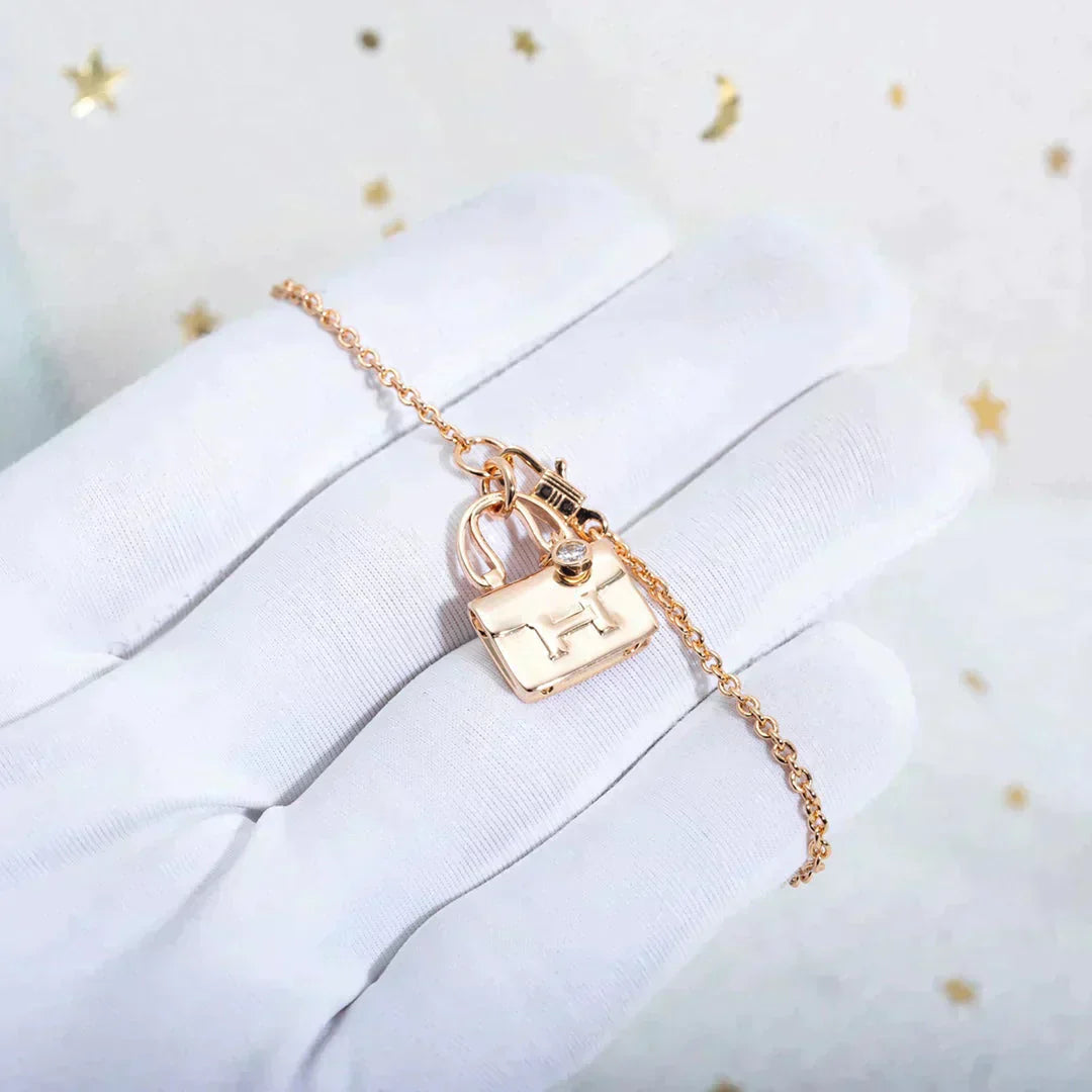 [Clover]AMULETTE PEDANT ROSE GOLD NECKLACE