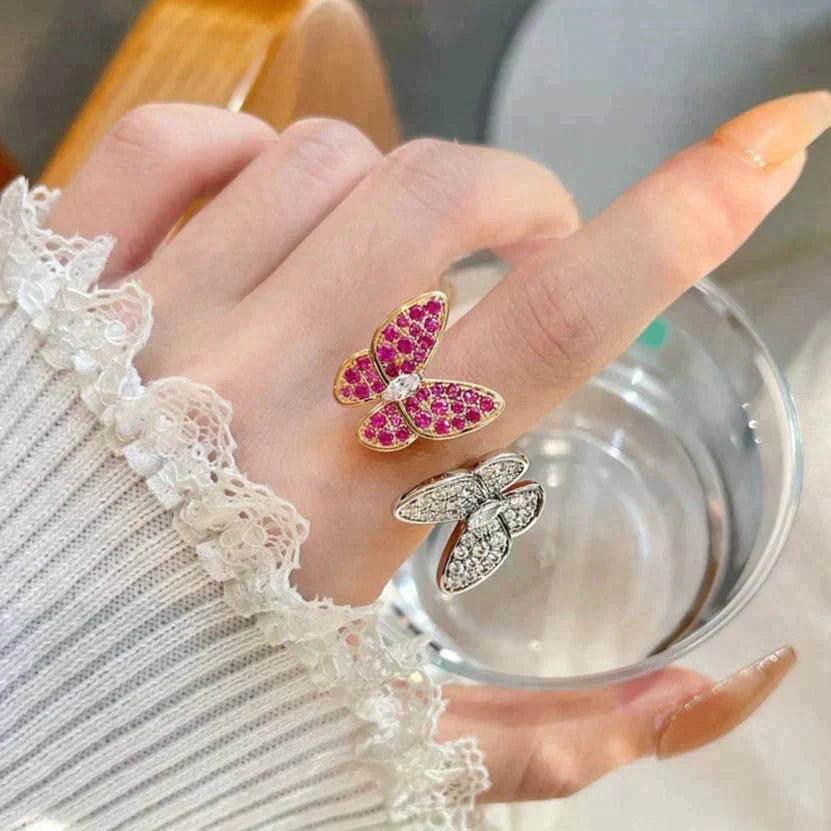 [Clover]TWIN BUTTERFLY DIAMOND RING