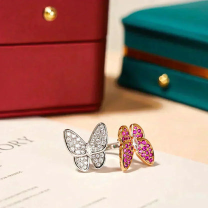 [Clover]TWIN BUTTERFLY DIAMOND RING