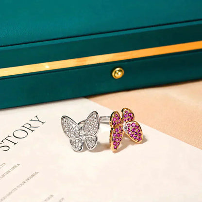 [Clover]TWIN BUTTERFLY DIAMOND RING