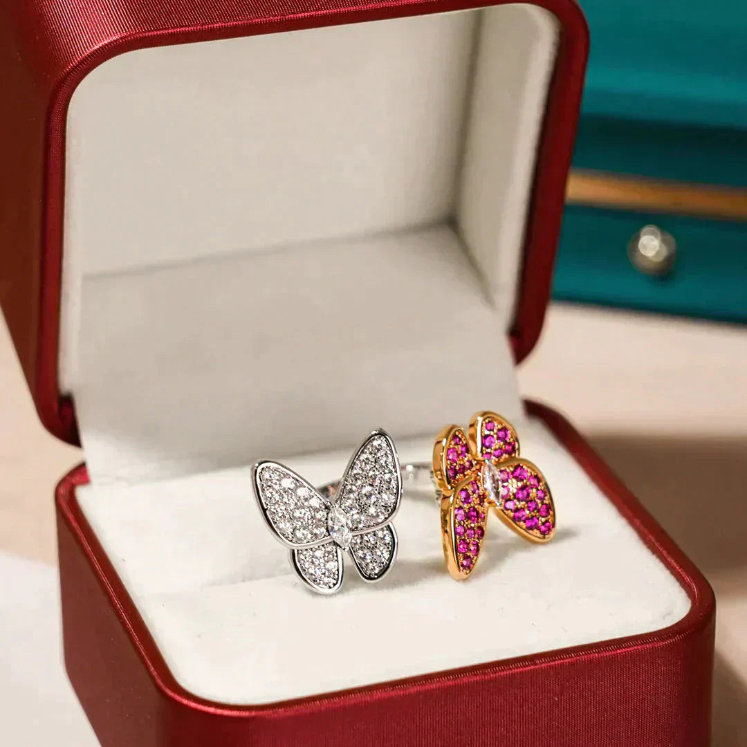 [Clover]TWIN BUTTERFLY DIAMOND RING