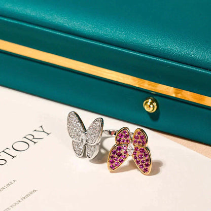 [Clover]TWIN BUTTERFLY DIAMOND RING