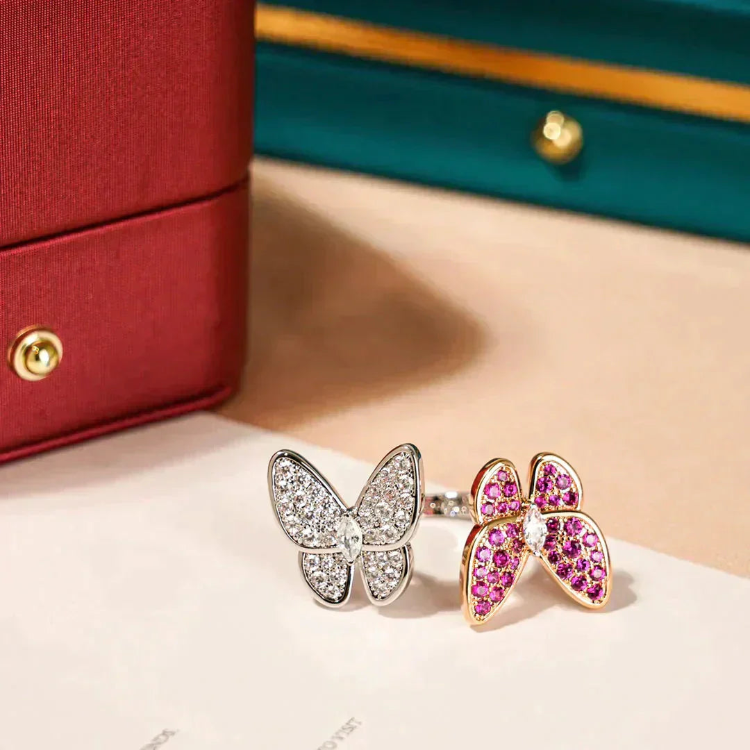 [Clover]TWIN BUTTERFLY DIAMOND RING