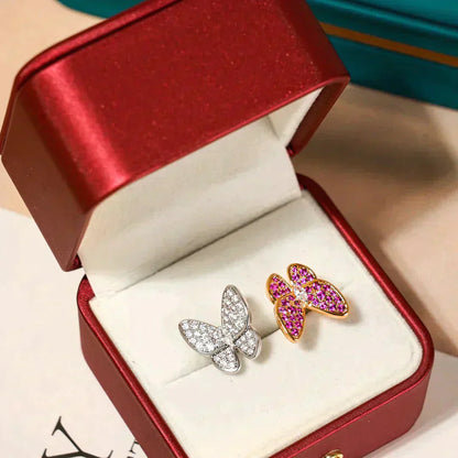 [Clover]TWIN BUTTERFLY DIAMOND RING
