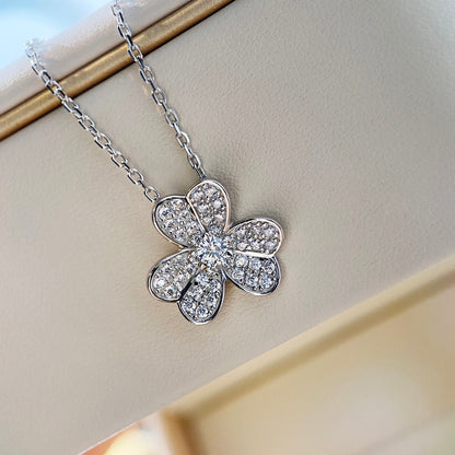 [Clover]CLOVER DIAMOND NECKLACE SILVER