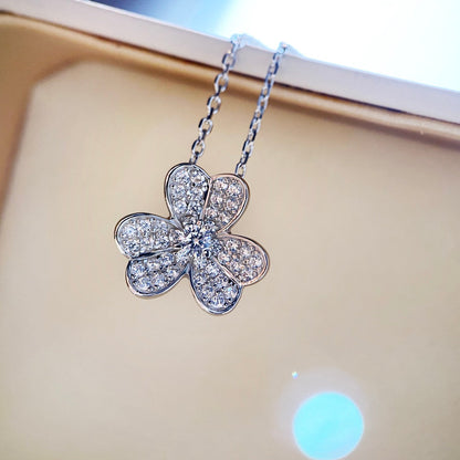 [Clover]CLOVER DIAMOND NECKLACE SILVER