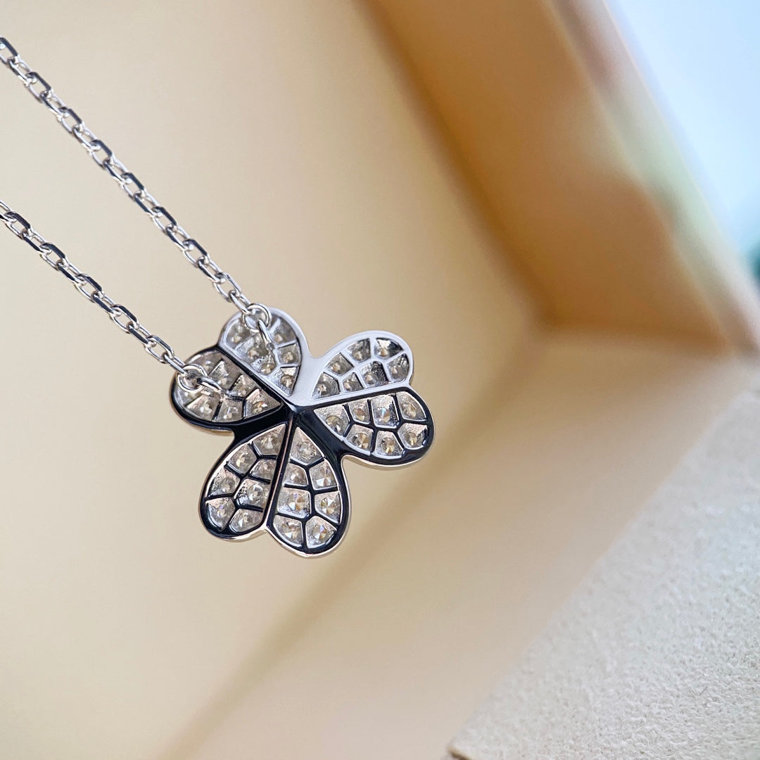 [Clover]CLOVER DIAMOND NECKLACE SILVER