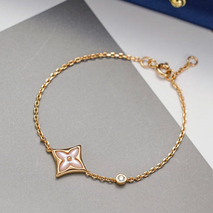 [Clover]STAR 1 DIAMOND PINK GOLD BRACELET