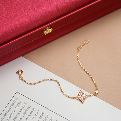 [Clover]STAR 1 DIAMOND PINK GOLD BRACELET