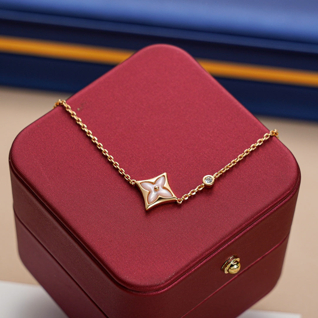 [Clover]STAR 1 DIAMOND PINK GOLD BRACELET