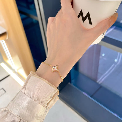 [Clover]STAR 1 DIAMOND PINK GOLD BRACELET