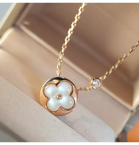 [Clover]SUN MOP GOLD 1 DIAMOND NECKLACE