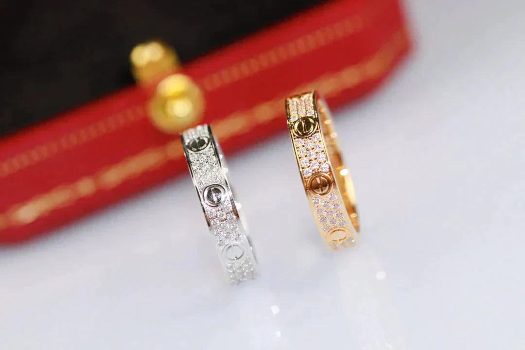 [Clover]LOVE RING 3.6MM DIAMOND PAVED
