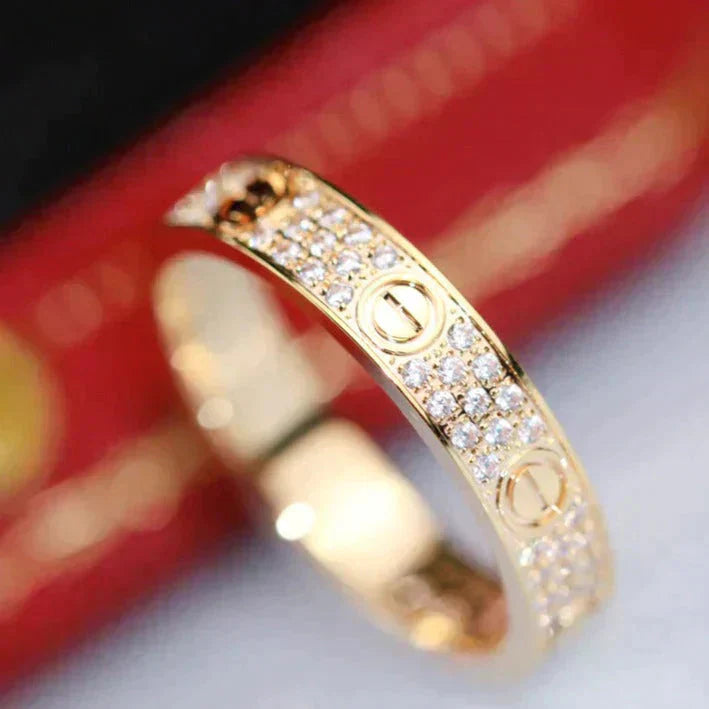 [Clover]LOVE RING 3.6MM DIAMOND PAVED