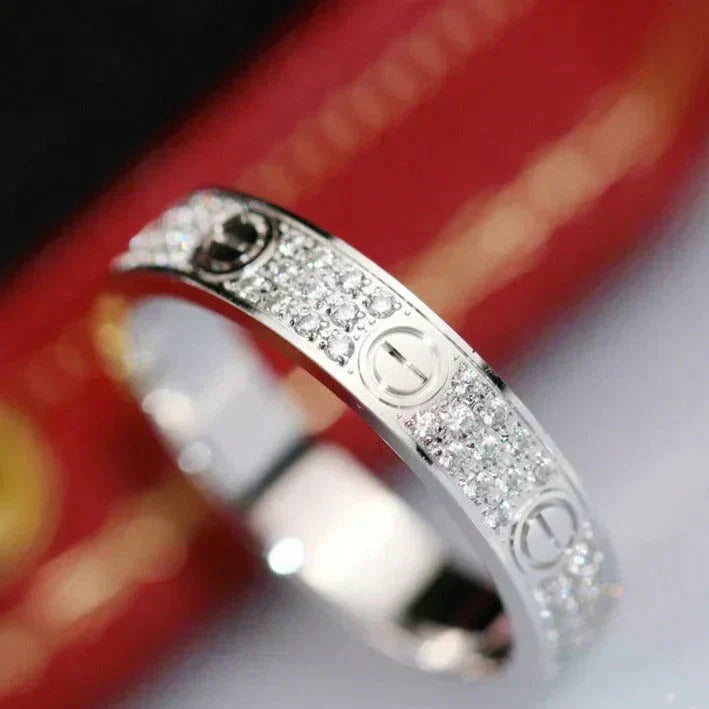 [Clover]LOVE RING 3.6MM DIAMOND PAVED