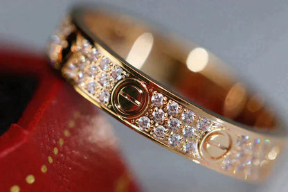 [Clover]LOVE RING 3.6MM DIAMOND PAVED