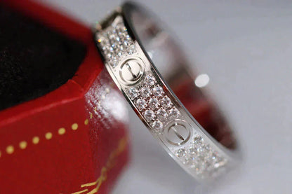 [Clover]LOVE RING 3.6MM DIAMOND PAVED