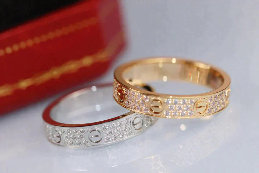 [Clover]LOVE RING 3.6MM DIAMOND PAVED