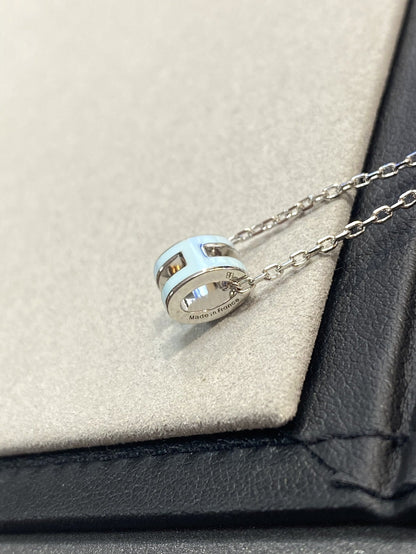 [Clover]POP H LIGHT BLUE NECKLACE