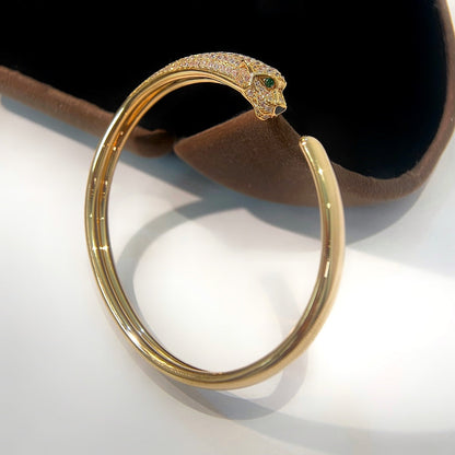 [Clover]PANTHERE GOLD DIAMOND OPEN BRACELET