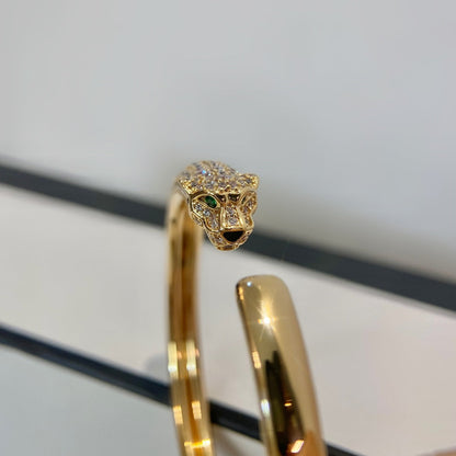 [Clover]PANTHERE GOLD DIAMOND OPEN BRACELET