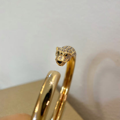 [Clover]PANTHERE GOLD DIAMOND OPEN BRACELET