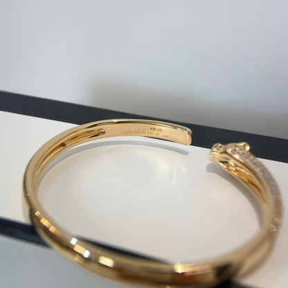 [Clover]PANTHERE GOLD DIAMOND OPEN BRACELET
