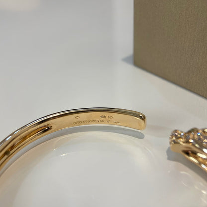 [Clover]PANTHERE GOLD DIAMOND OPEN BRACELET