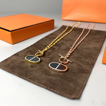 [Clover]CHAINE VERSO BLACK CERAMIC NECKLACE