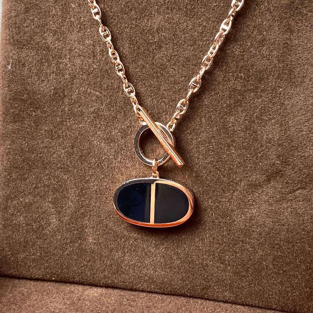 [Clover]CHAINE VERSO BLACK CERAMIC NECKLACE