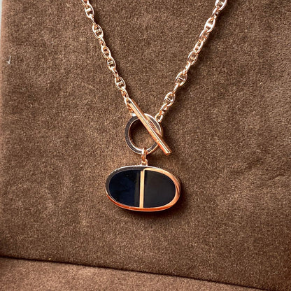 [Clover]CHAINE VERSO BLACK CERAMIC NECKLACE