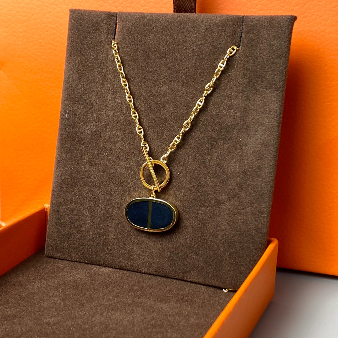 [Clover]CHAINE VERSO BLACK CERAMIC NECKLACE