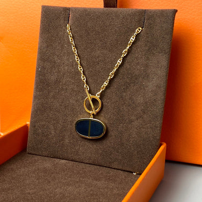 [Clover]CHAINE VERSO BLACK CERAMIC NECKLACE