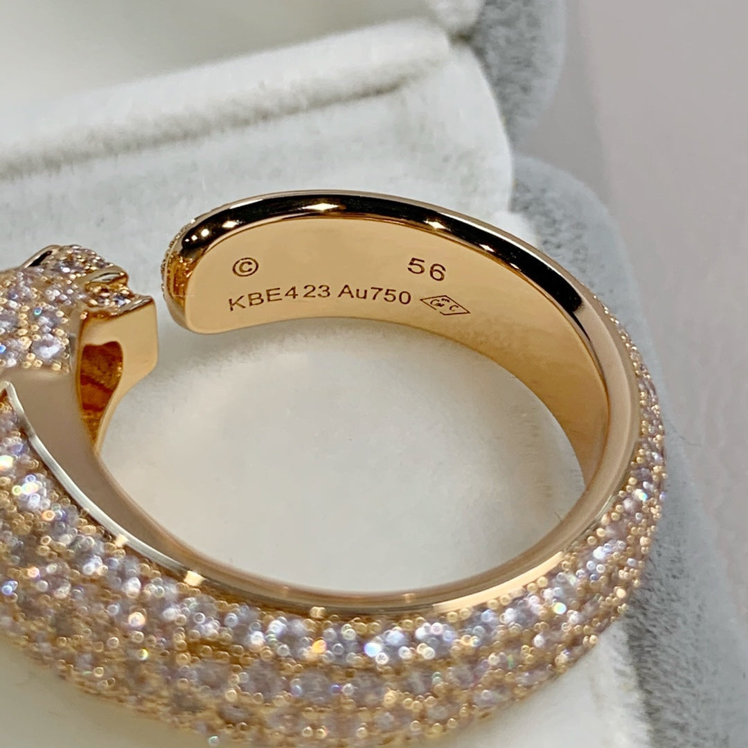 [Clover]PANTHERE PINK GOLD DIAMOND RING