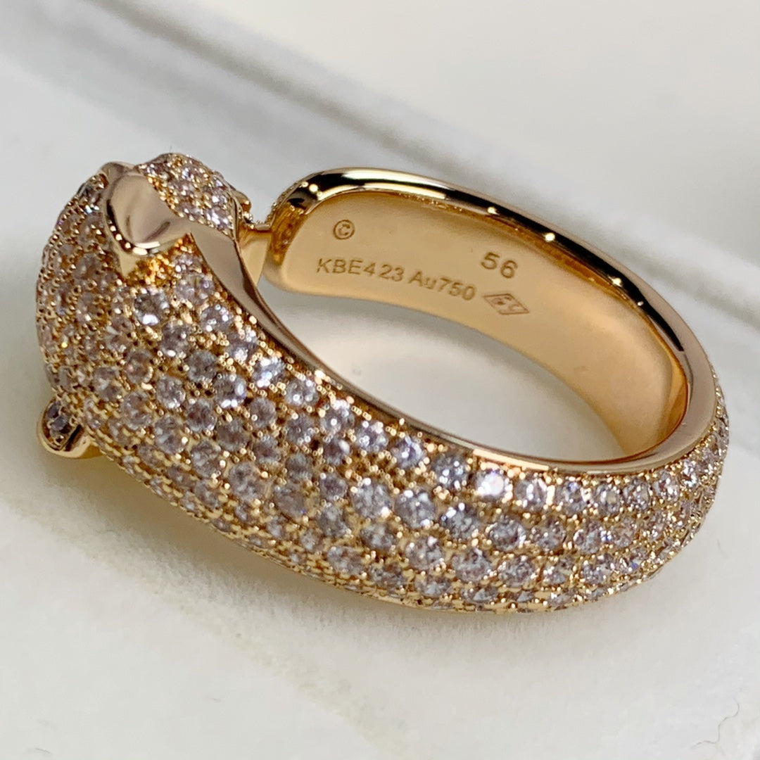 [Clover]PANTHERE PINK GOLD DIAMOND RING