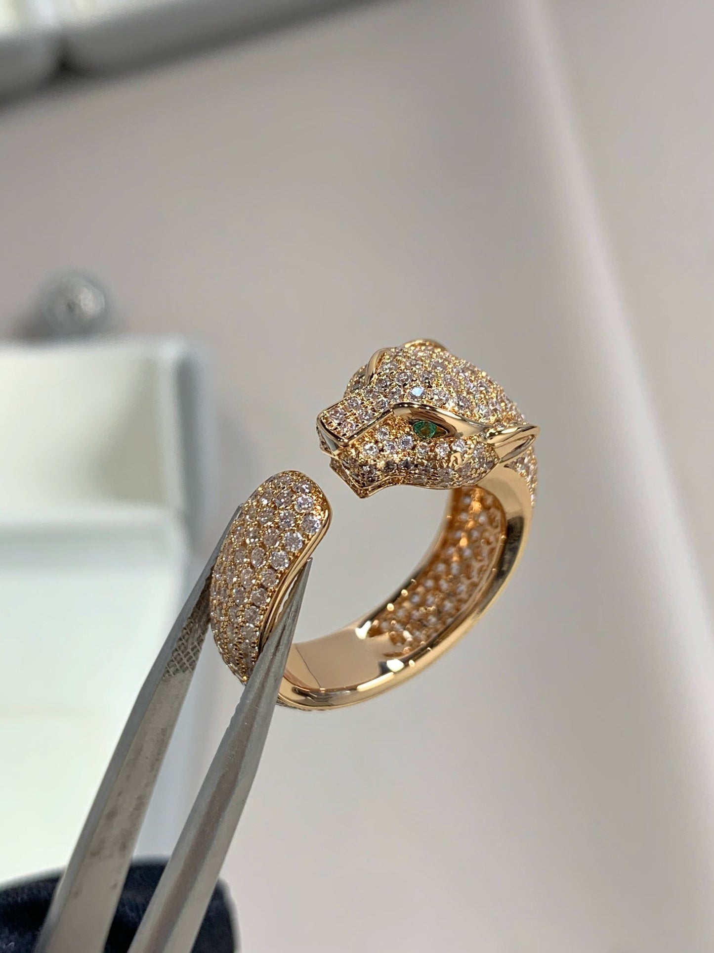 [Clover]PANTHERE PINK GOLD DIAMOND RING