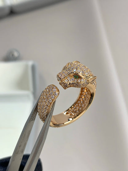 [Clover]PANTHERE PINK GOLD DIAMOND RING