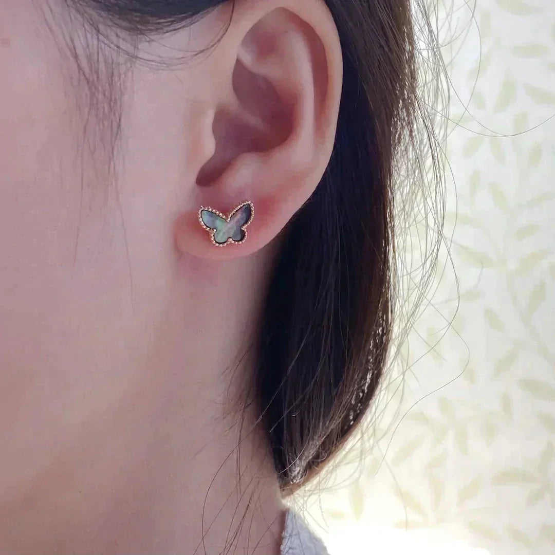 [Clover]BUTTERFLY DARK MOP  EARRINGS