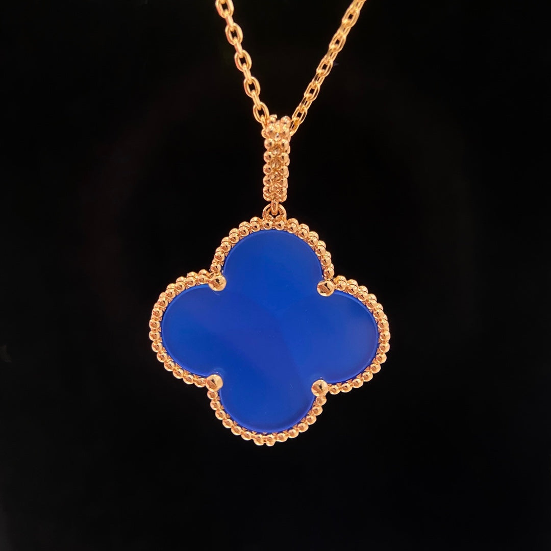 [Clover]CLOVER 25MM NECKLACE TURQUOISE ROSE GOLD