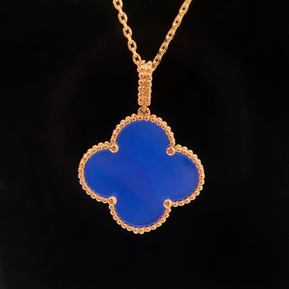 [Clover]CLOVER 25MM NECKLACE TURQUOISE ROSE GOLD