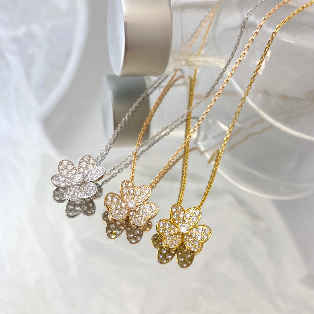 [Clover]FLOWER DIAMOND NECKLACE