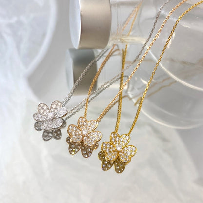 [Clover]FLOWER DIAMOND NECKLACE