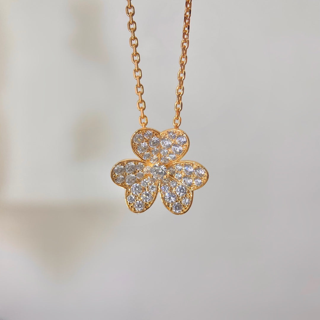 [Clover]FLOWER DIAMOND NECKLACE