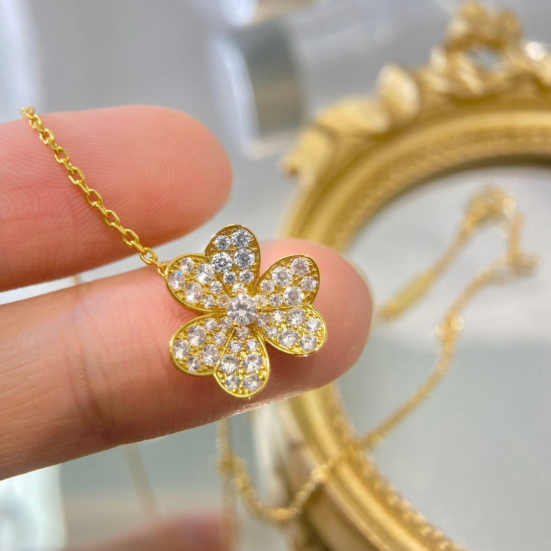 [Clover]FLOWER DIAMOND NECKLACE