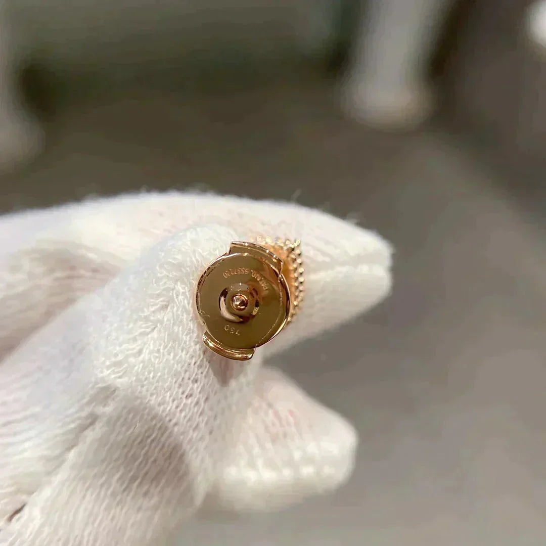 [Clover]HEART CARNELIAN STUD EARRINGS